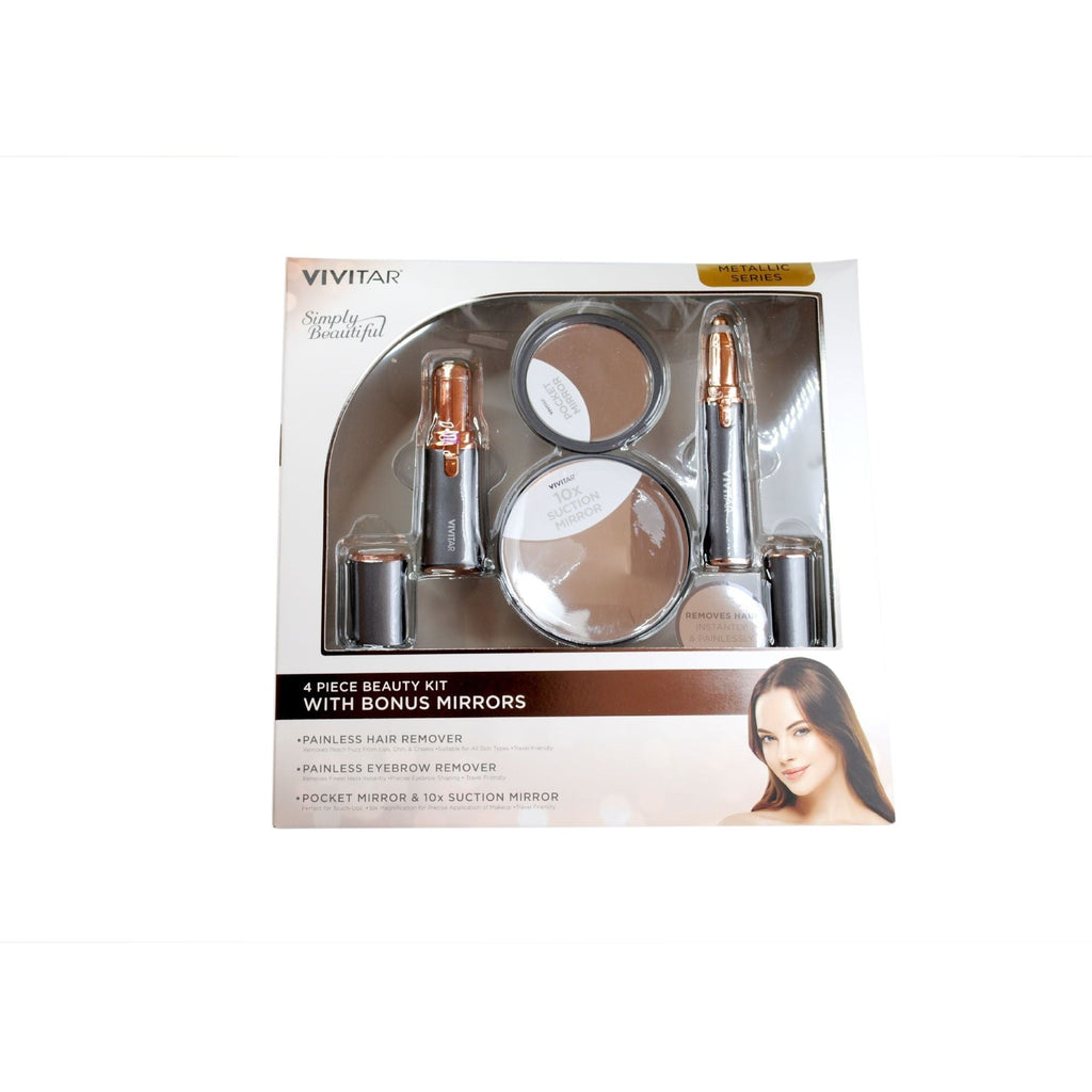 Removedor Facial  y De Cejas Vivitar PG7827GRY Con 2 Espejos