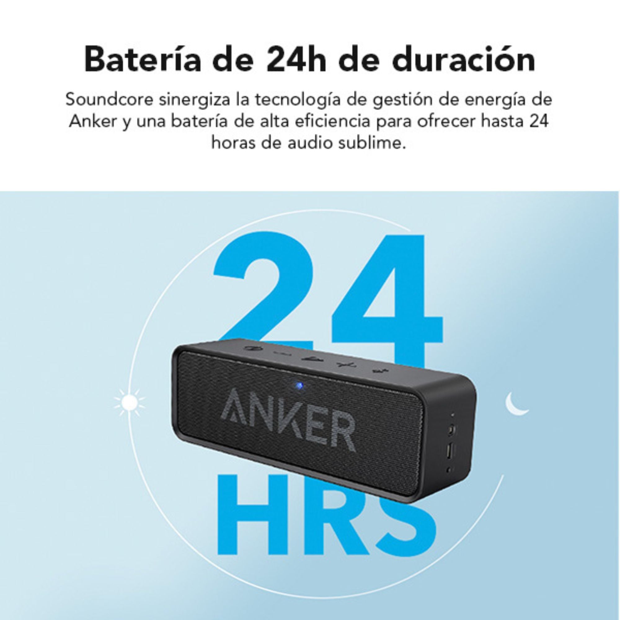 Altavoz Soundcore 1 Bluetooth Anker 24 Hrs 6w Ipx5 Negro Portatil Negro