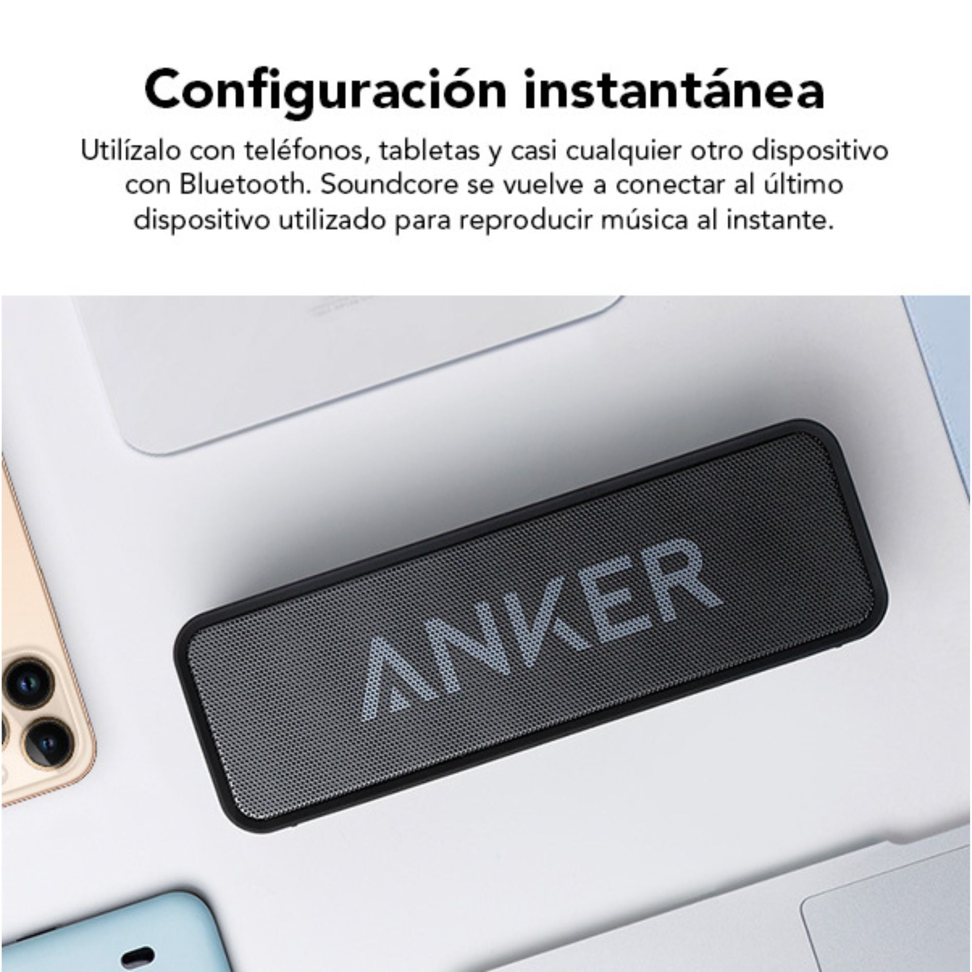 Altavoz Soundcore 1 Bluetooth Anker 24 Hrs 6w Ipx5 Negro Portatil Negro