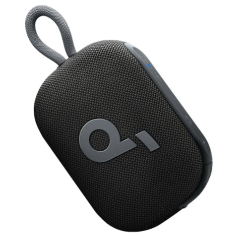 Parlante portátil Select 4 Go negro con malla texturizada, asa lateral y botones superiores