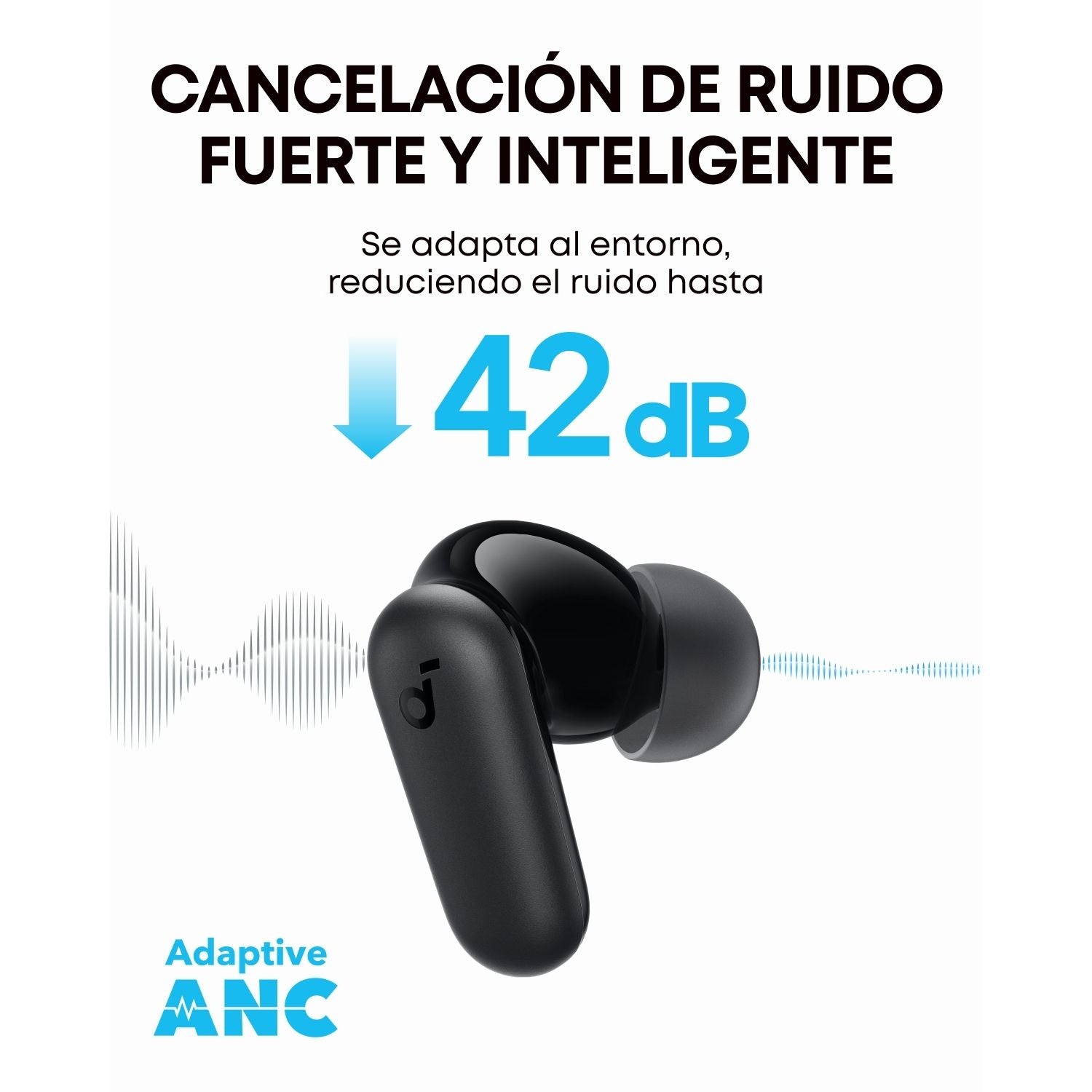 Audifono Soundcore P30i Cancelacion 4 Mic 45 Hrs Negro