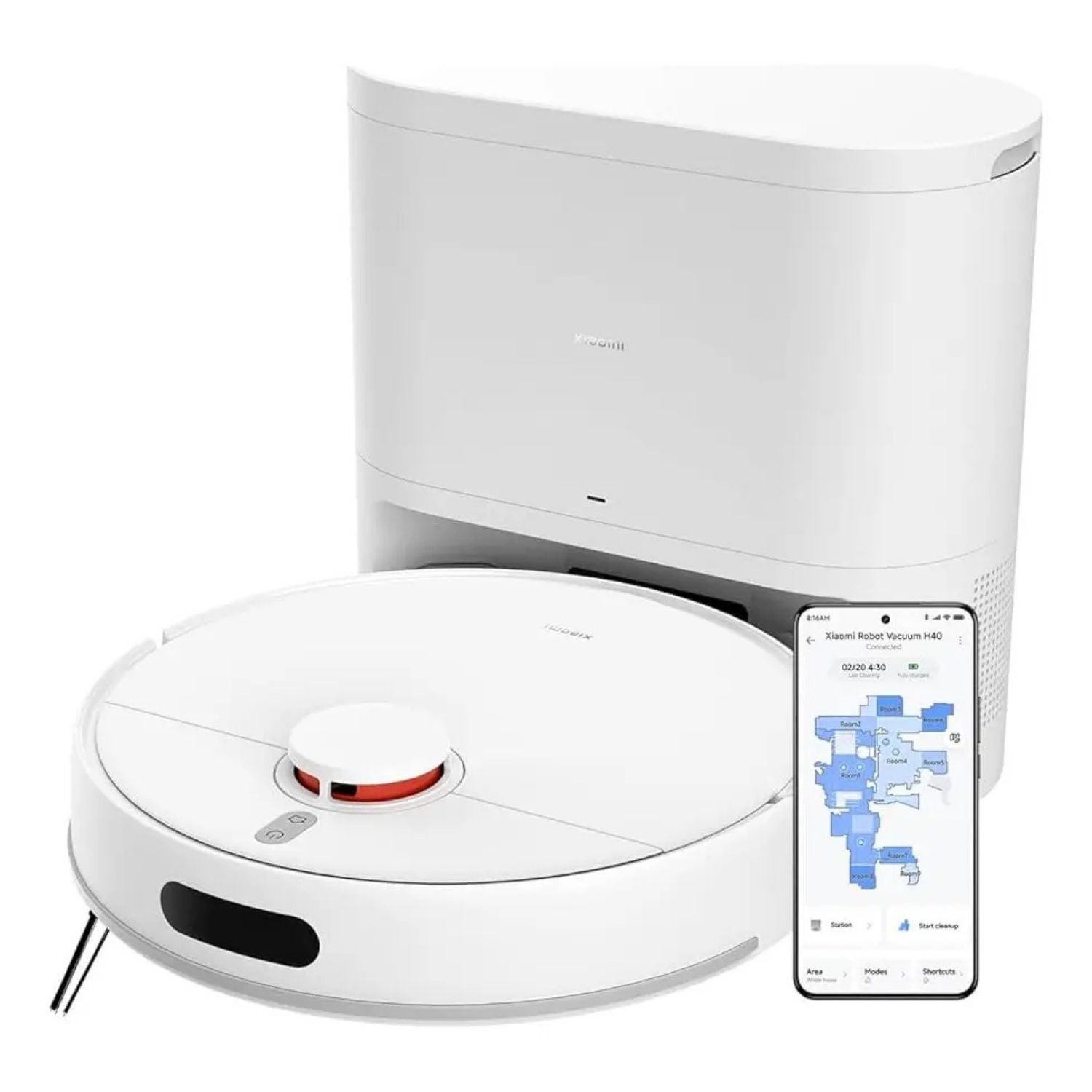 Robot Aspirador Xiaomi H40 10000Pa Anti-Enredos Aspirado y Trapeado Navegacion LDS Bolsa 4L 180 Min