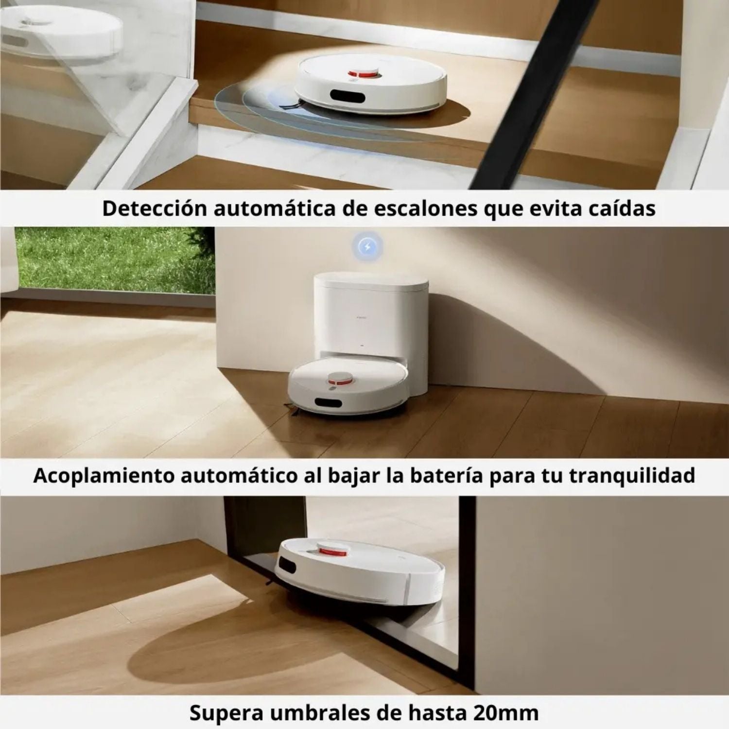 Robot Aspirador Xiaomi H40 10000Pa Anti-Enredos Aspirado y Trapeado Navegacion LDS Bolsa 4L 180 Min