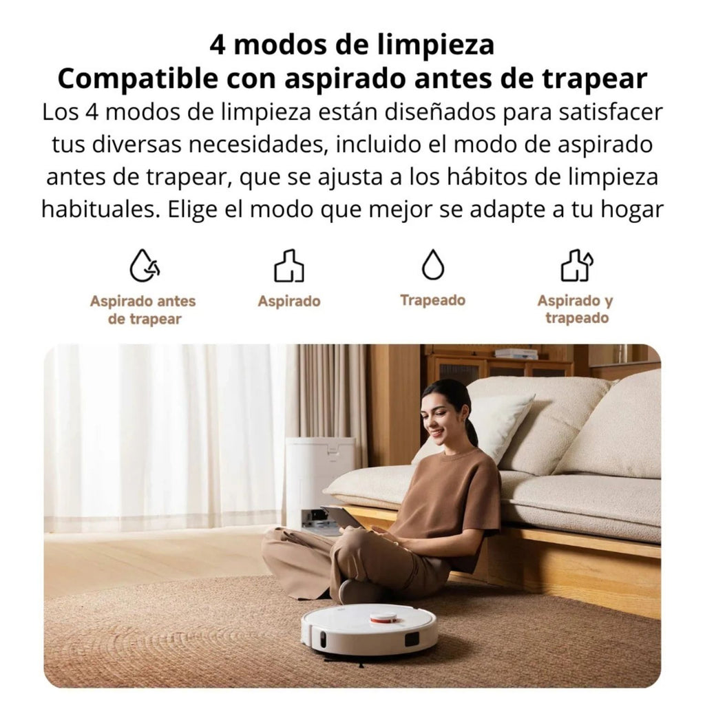 Robot Aspirador Xiaomi H50 10000Pa Lavado Automatico Mopa Estacion Base Todo en Uno 75 Dias Sin Vaciar