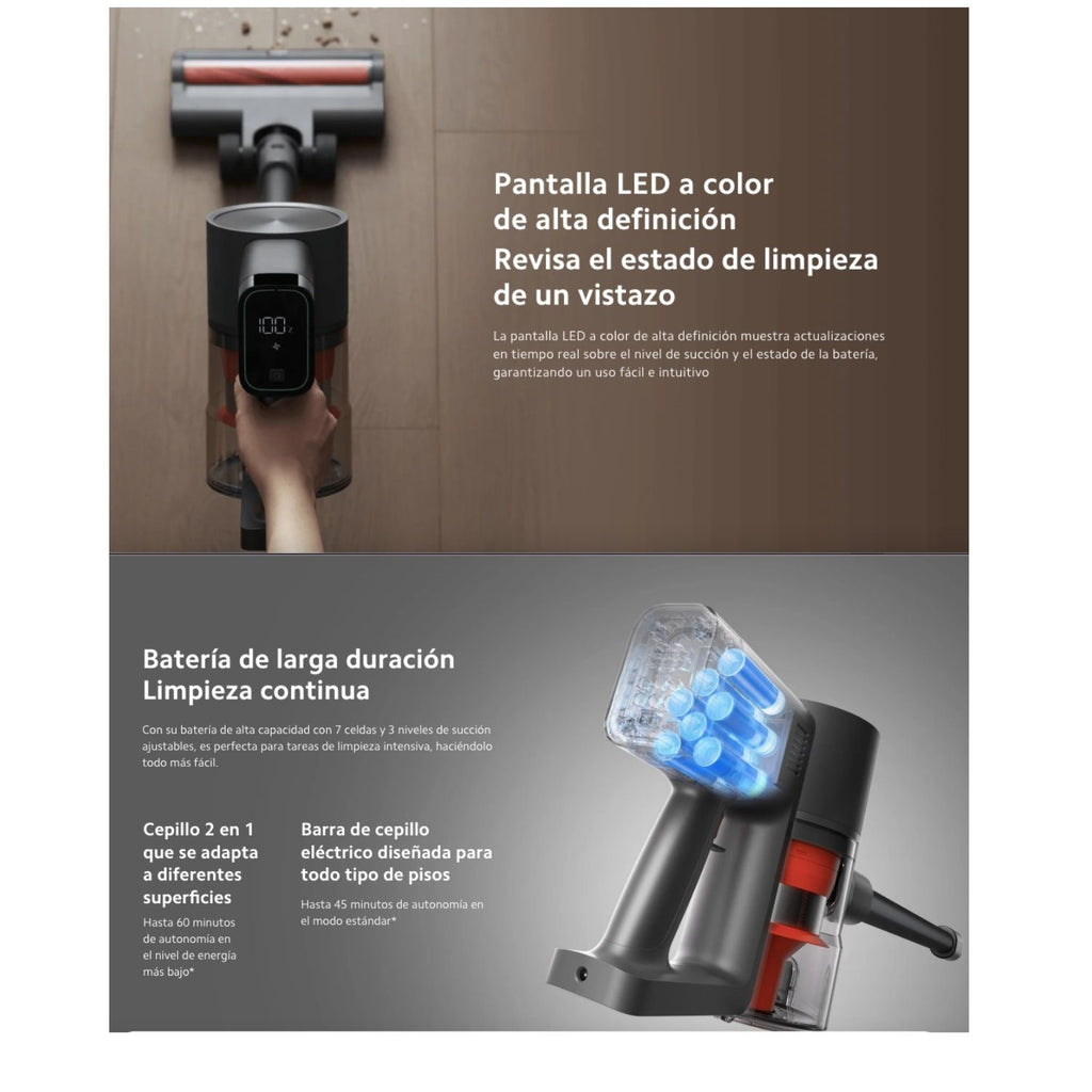 Aspiradora Inalámbrica Xiaomi Vacuum Cleaner G20 Max 180AW 60 Minutos Filtración 99.9% Pantalla Cepillo Mascotas Original + Accesorio de Regalo
