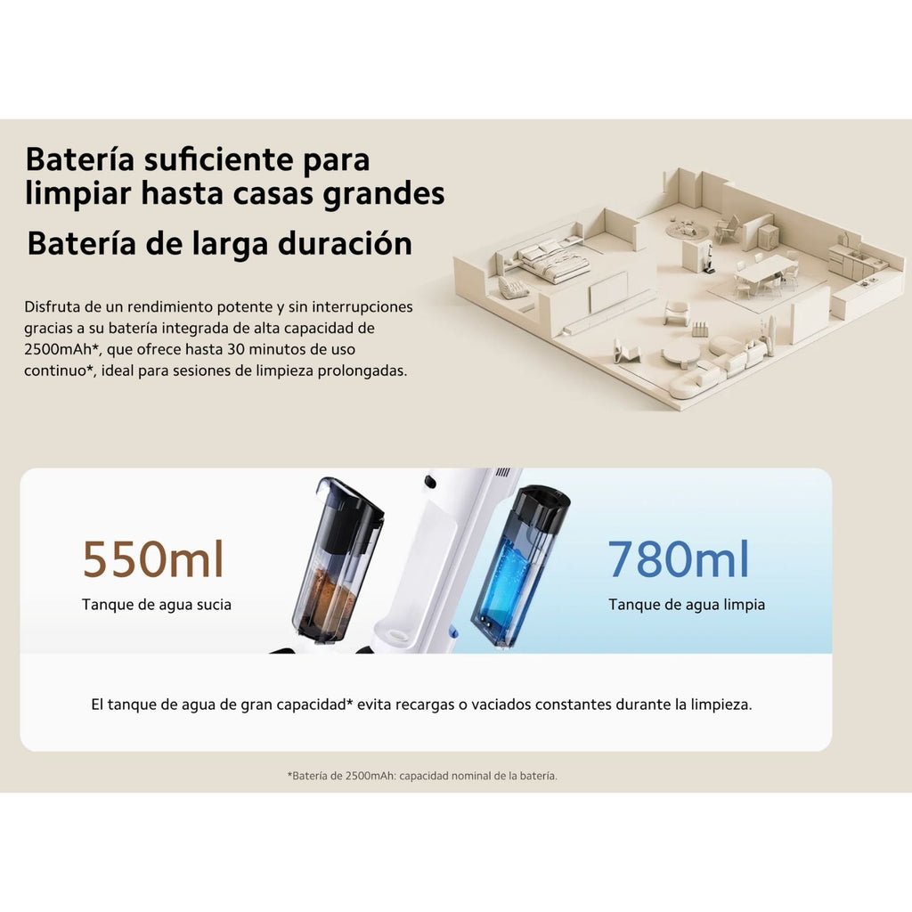 Aspiradora Xiaomi Truclean W20 Wet Dry Vacuum 15000Pa Aspira Trapea Líquidos Autolavado Original + Acceosrio de Regalo