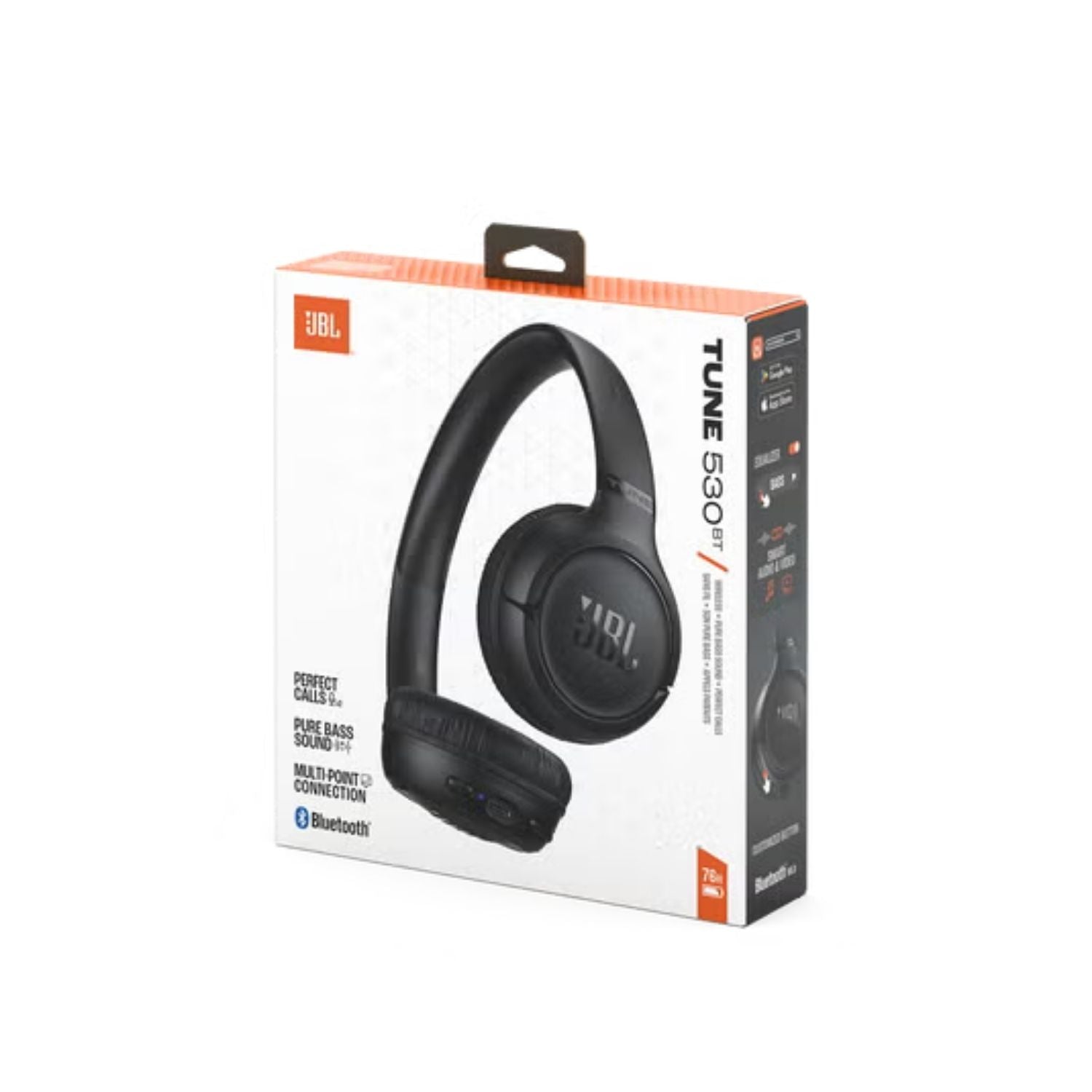 Audífonos JBL Tune 530BT Supraaural Bluetooth 76 Horas Pure Bass Negro