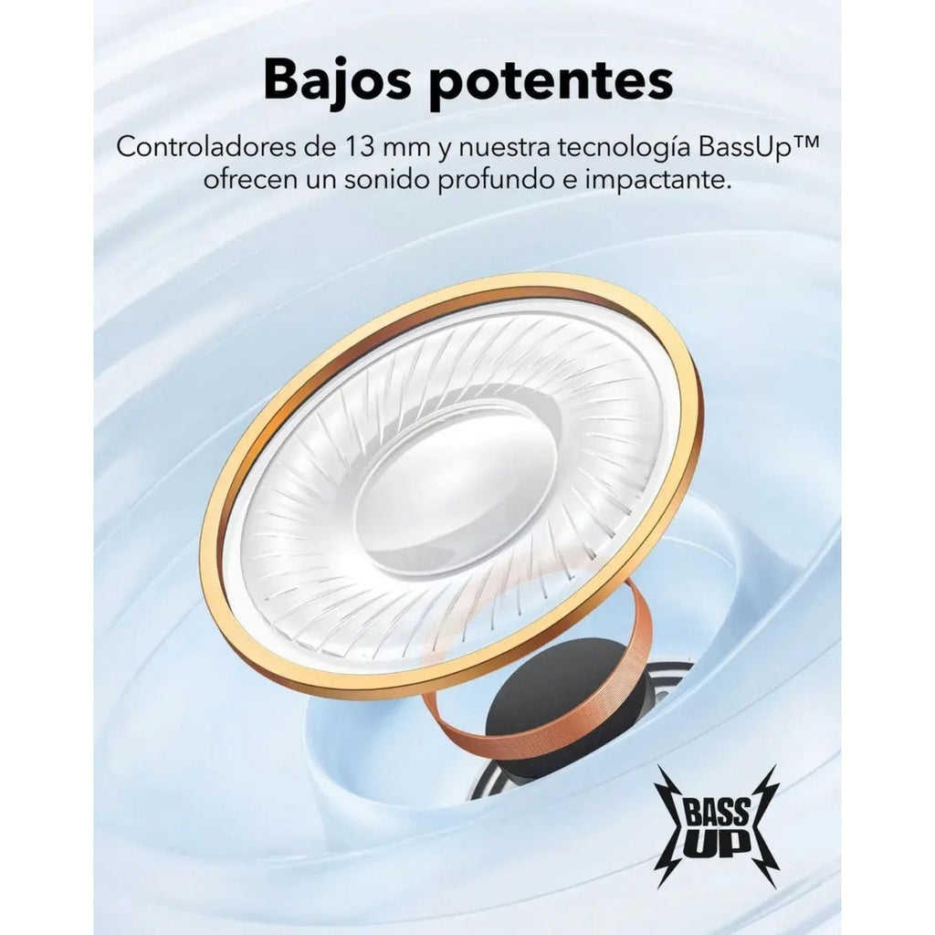 Audífonos Soundcore by Anker K20i Semi In-Ear TWS Bluetooth 5.3 36 Horas BassUp IPX5 Modo Gaming Negro Original