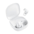 Estuche de carga Redmi blanco para audífonos, vista frontal con logo y luz LED