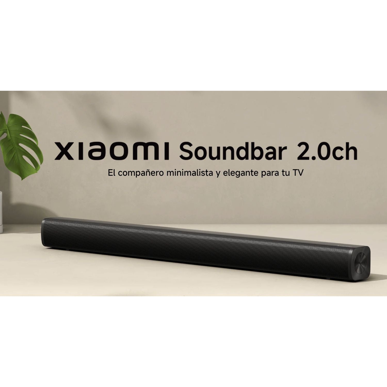 Barra de Sonido Xiaomi Soundbar 2.0 30W Bluetooth 5.3 Optico SPDIF AUX Montaje en Pared Negro