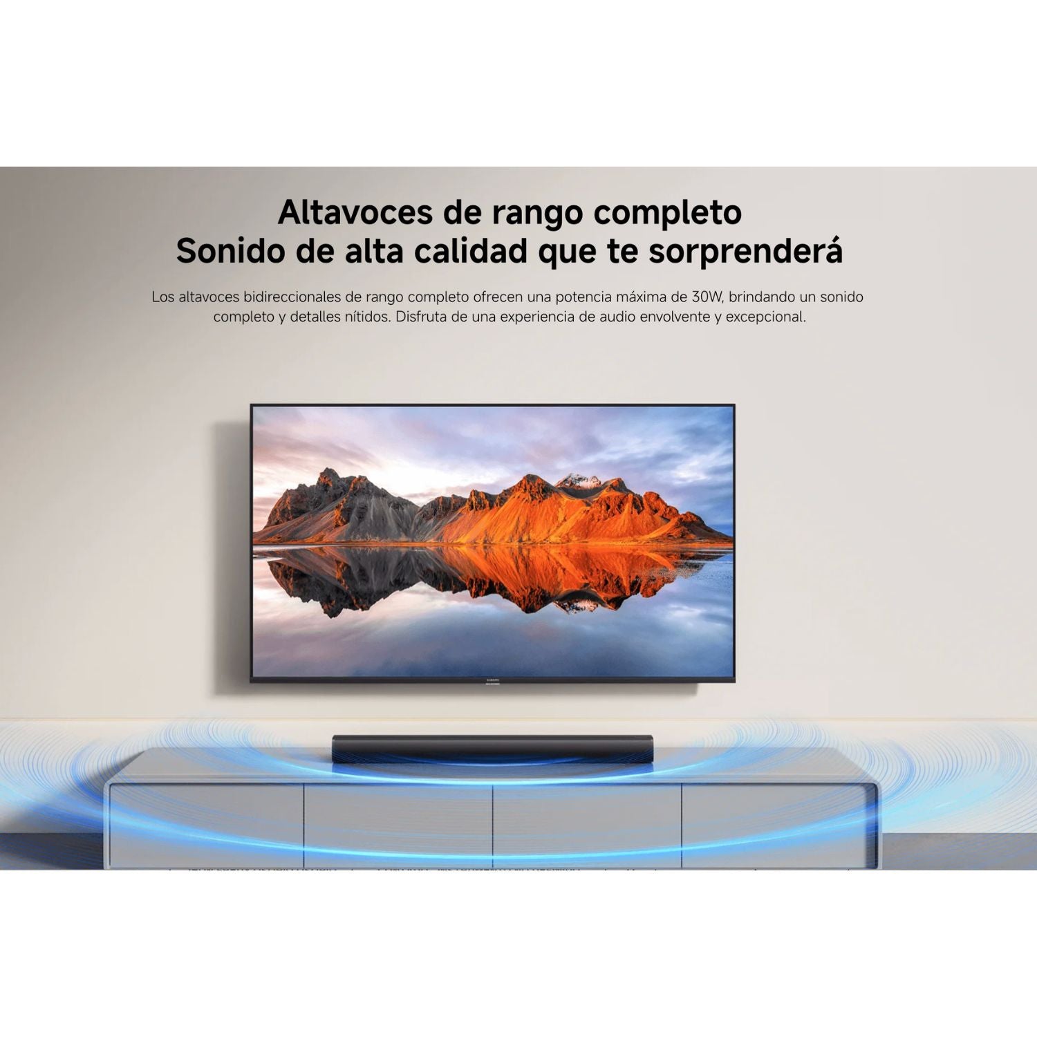Barra de Sonido Xiaomi Soundbar 2.0 30W Bluetooth 5.3 Optico SPDIF AUX Montaje en Pared Negro