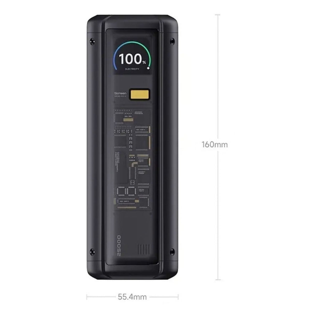 Batería Portátil Xiaomi HyperCharge 212W 25000mAh USB-C 140W USB-A 120W Pantalla LCD Diseño Transparente Negro Original