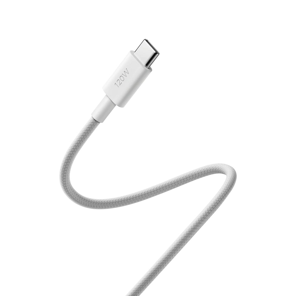 Cable Xiaomi 6A USB-C a USB-C Trenzado 2 Metros Carga Rapida 120W Transferencia 480 Mbps Blanco