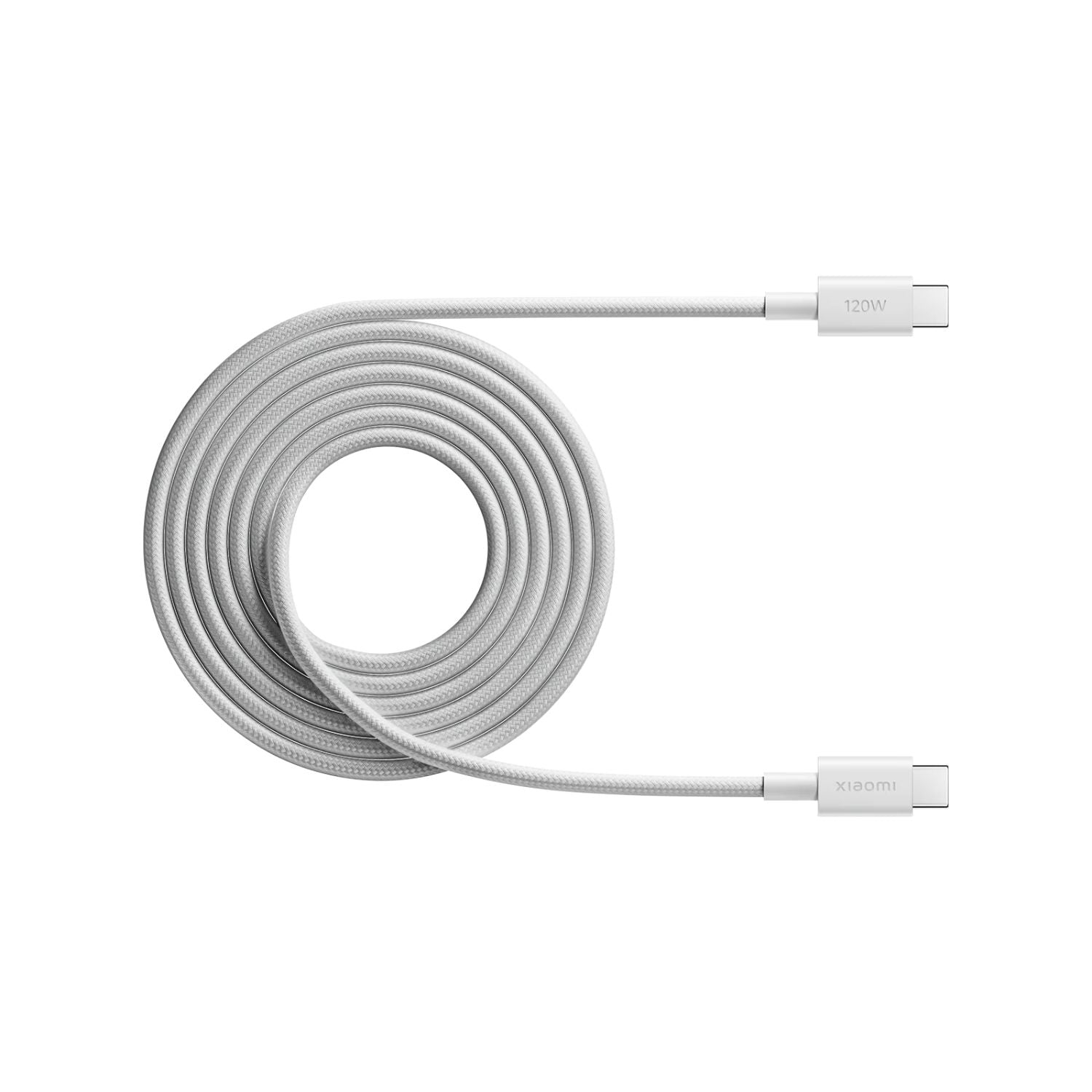 Cable Xiaomi 6A USB-C a USB-C Trenzado 2 Metros Carga Rapida 120W Transferencia 480 Mbps Blanco