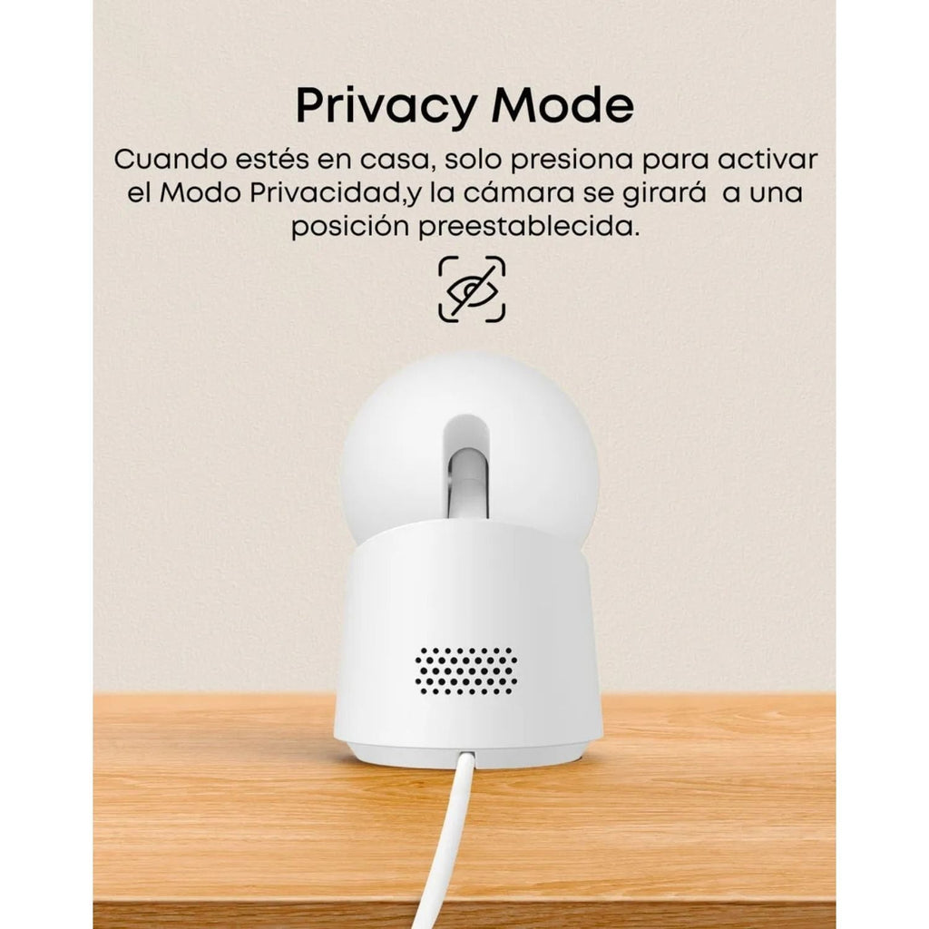 Camara de Seguridad Eufy C220 Interior 2K 360 Grados WiFi Deteccion con IA Sin Cuota Mensual