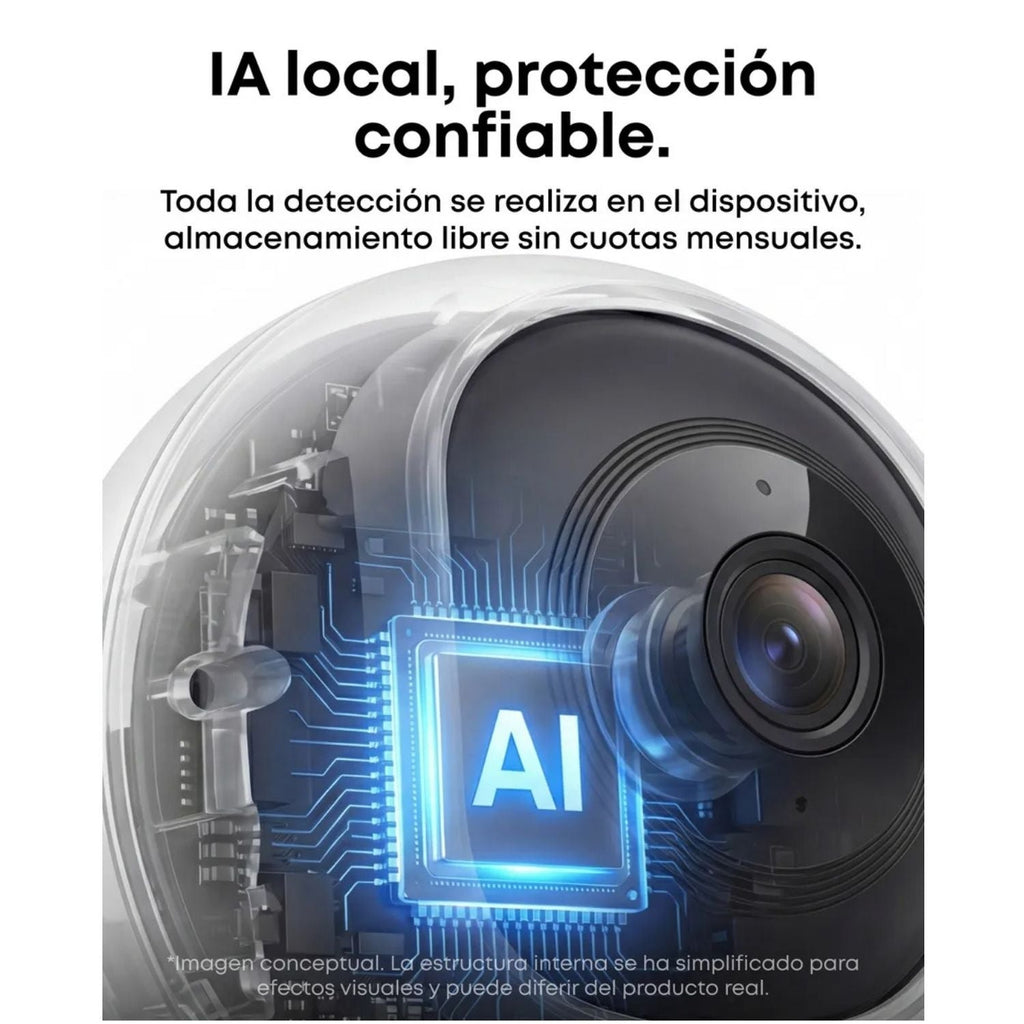 Camara de Seguridad Eufy C220 Interior 2K 360 Grados WiFi Deteccion con IA Sin Cuota Mensual
