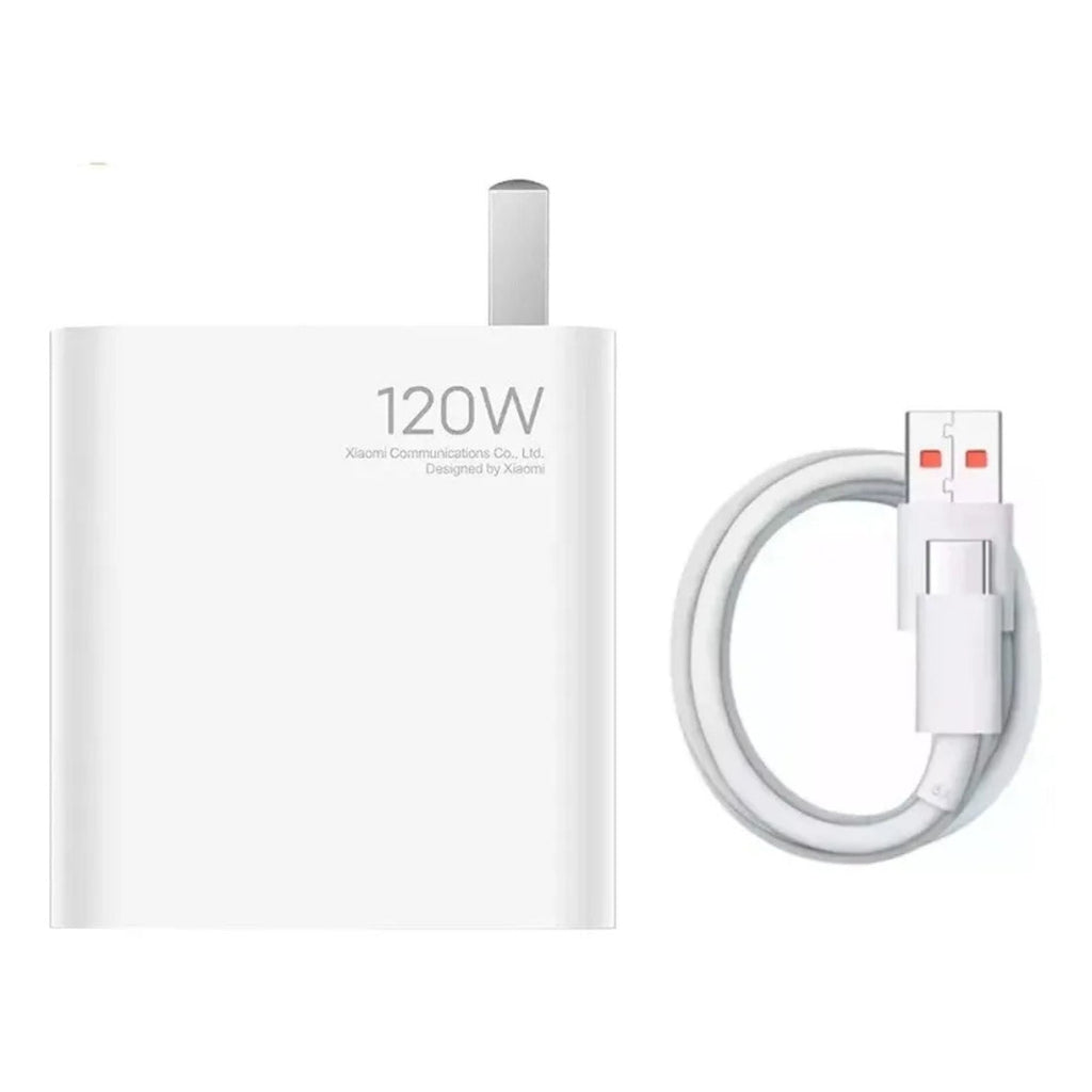 Cargador Xiaomi 120W + Cable Tipo C Carga Rapida Blanco