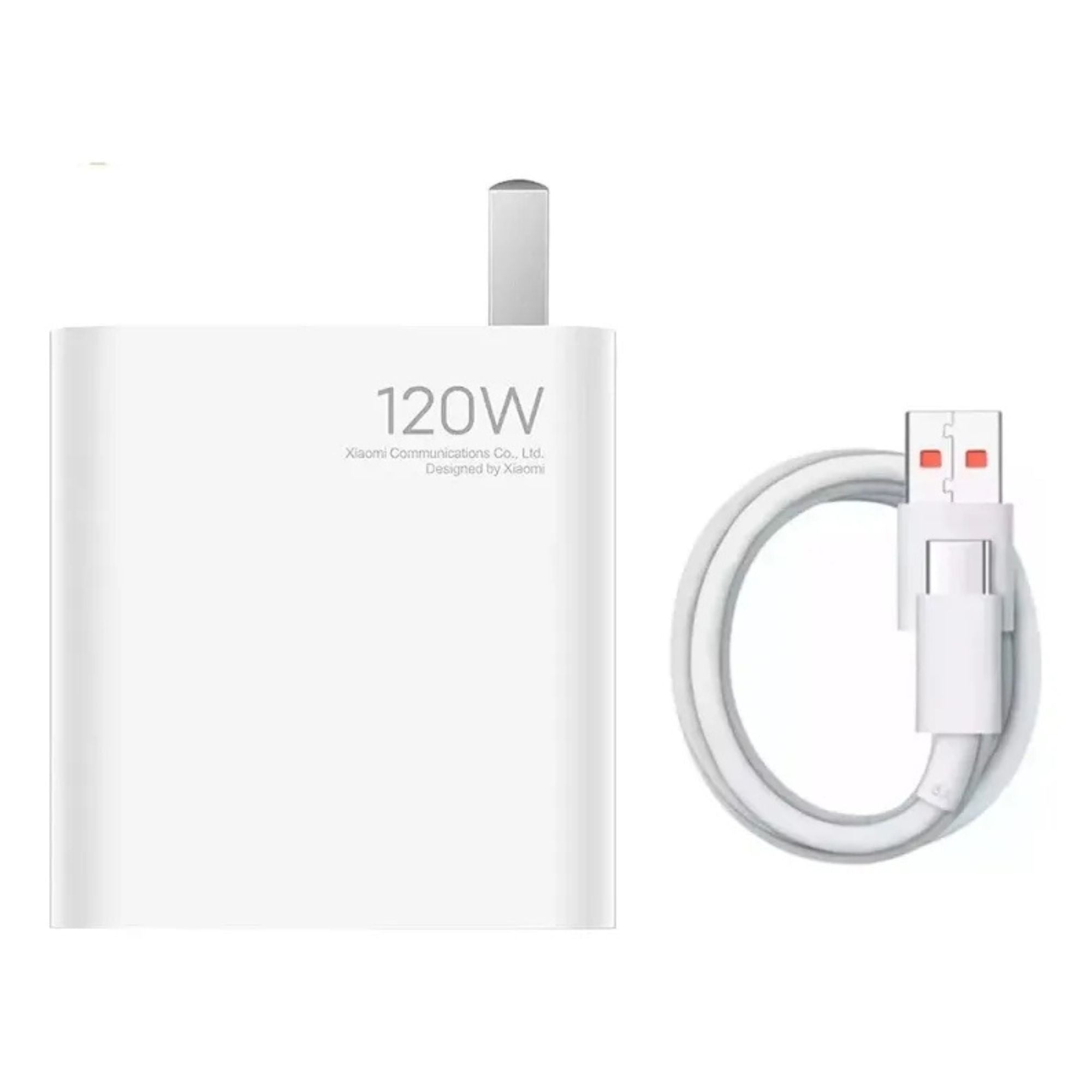 Cargador Xiaomi 120W + Cable Tipo C Carga Rapida Blanco