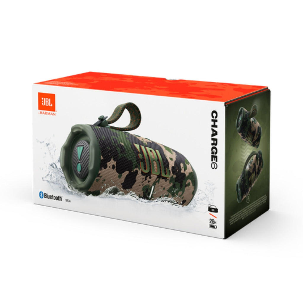 Parlante JBL Charge 6 Potente IP68 Powerbank Bluetooth 28 hrs Camuflado