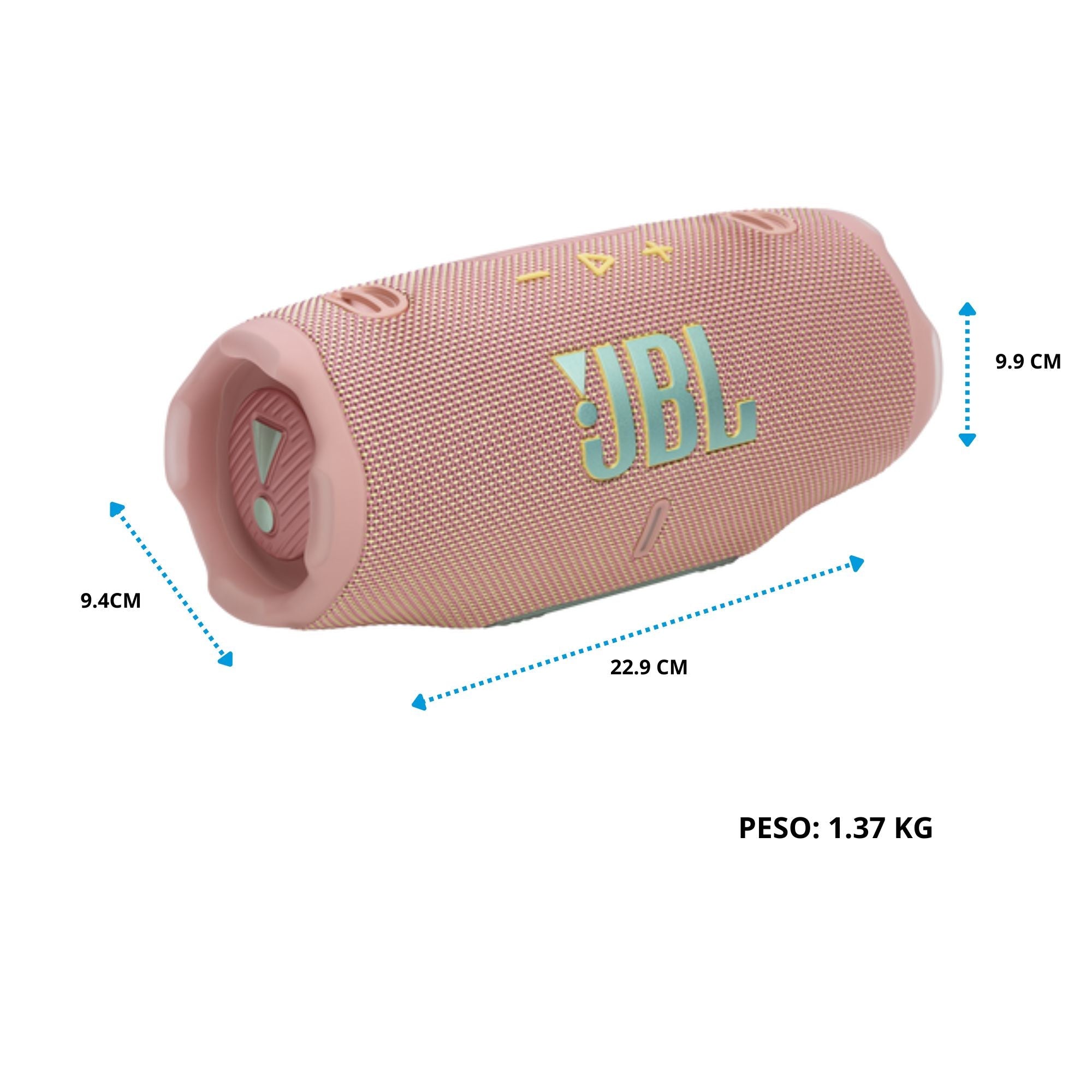 Parlante JBL Charge 6 Potente IP68 Powerbank Bluetooth 28 hrs Rosa