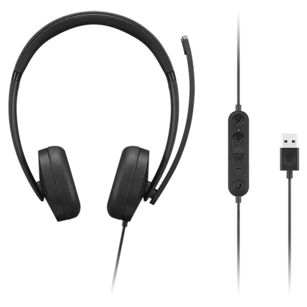 Diadema Lenovo USB-A Stereo Headset Gen 2 Microfono Cancelacion Ruido Zoom Teams Original