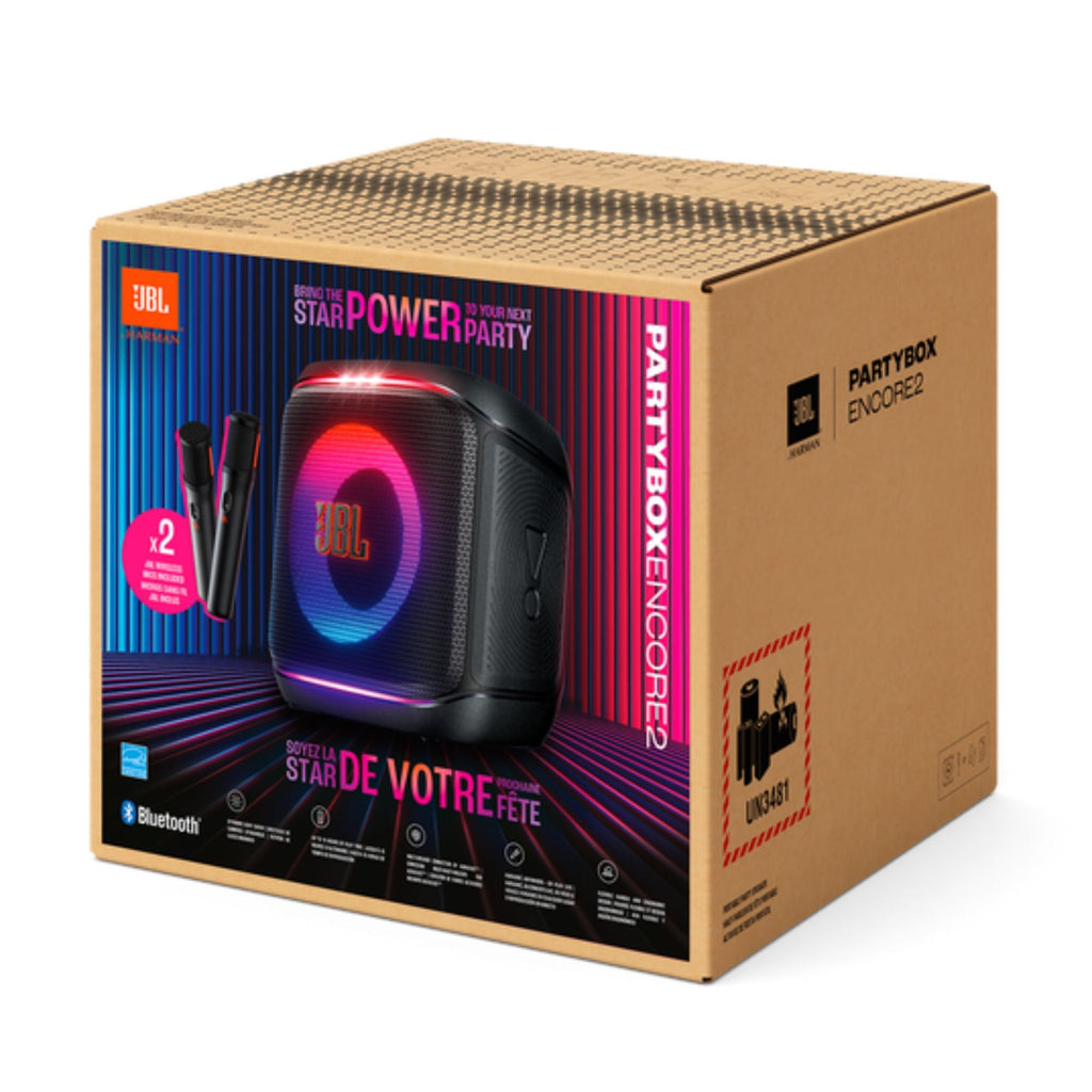 Parlante JBL PartyBox Encore 2 Portátil Micrófono Luces LED 100W