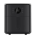 Xiaomi Air Fryer de 6,5 L blanca con panel circular en infografía de funciones