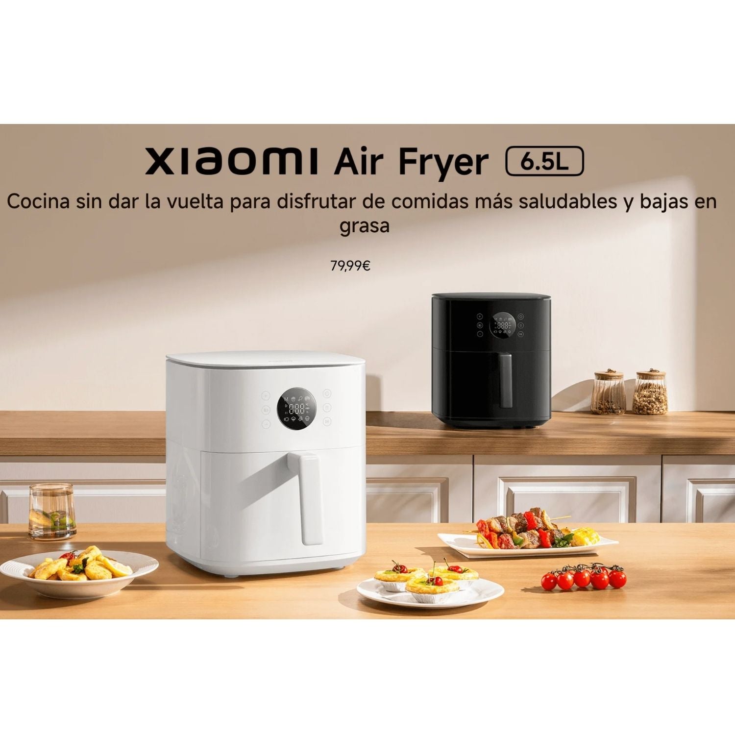 Freidora de Aire Xiaomi 6.5L Interior Metalico Negro