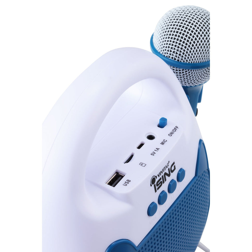 Parlante Karaoke Vivitar con Luz LED Hasta 12 hrs Color Azul