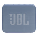 Caja de parlante Bluetooth JBL Go Essential 2 azul en vista diagonal con asa superior