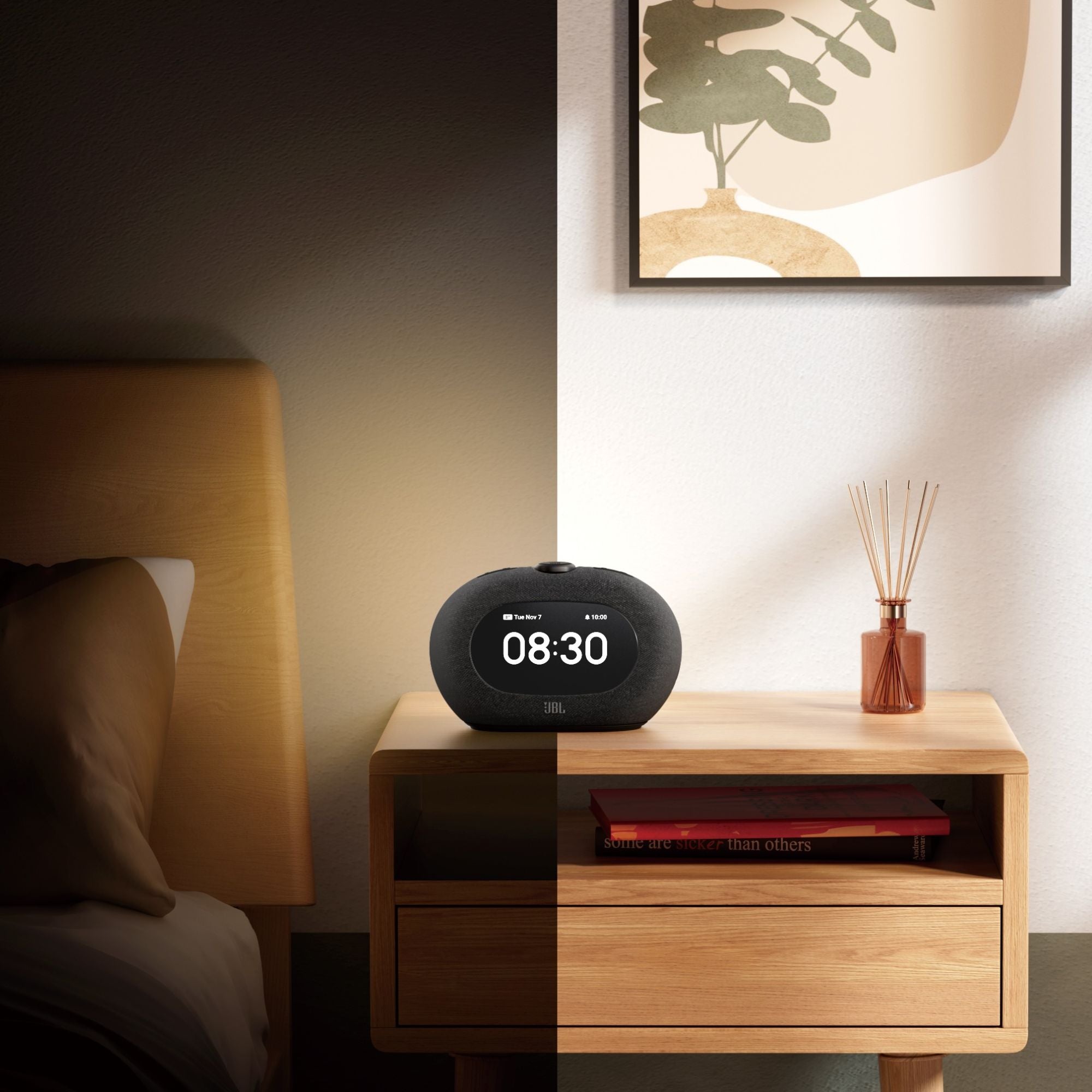 JBL Horizon 3 Radio Despertador Radio FM Bluetooth con Luz Ambiental Sonido Estéreo