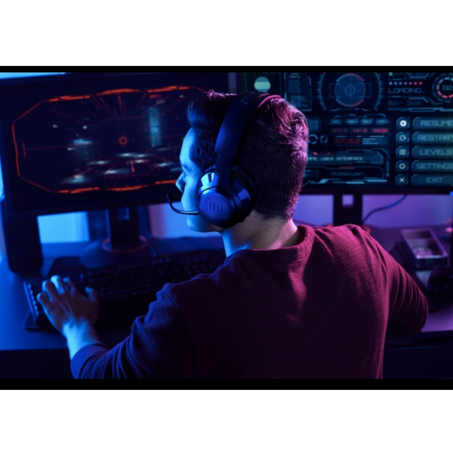 Audifono JBL Quantum 350 Gamer Wireless 22 Horas Negro