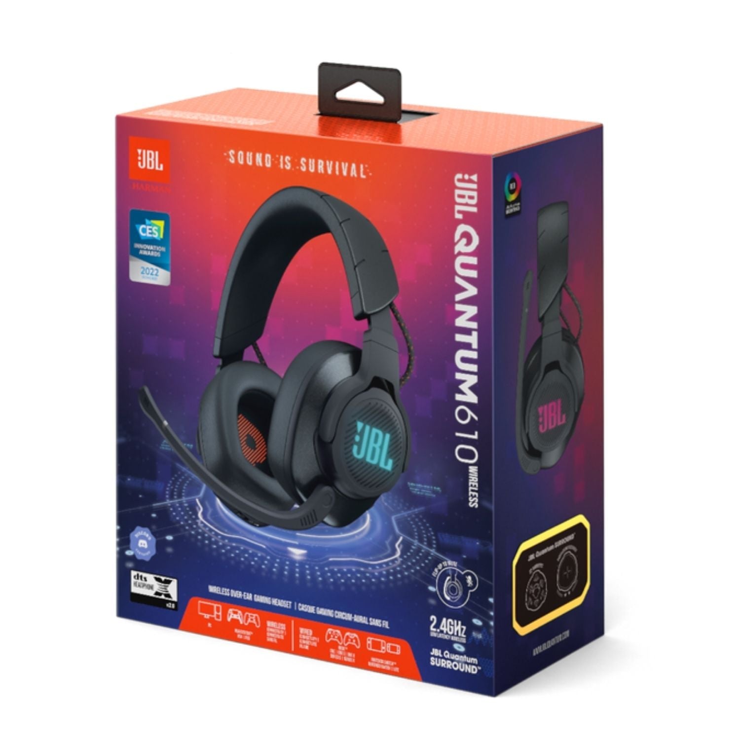 Audífonos Gamer JBL Quantum 610 Wireless Sonido Envolvente 40 Hrs