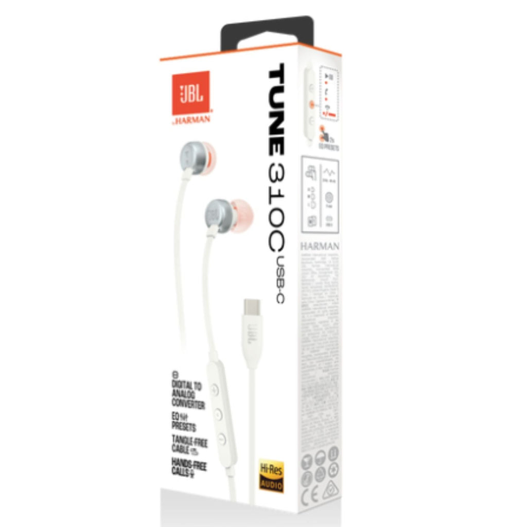 Audifono JBL T310C USB C Manos Libres Blanco
