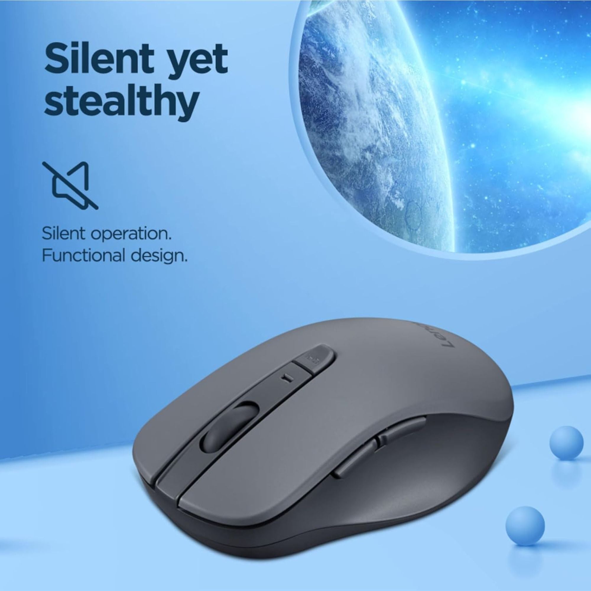 Lenovo Mouse WL310 Silencioso Bluetooth Negro