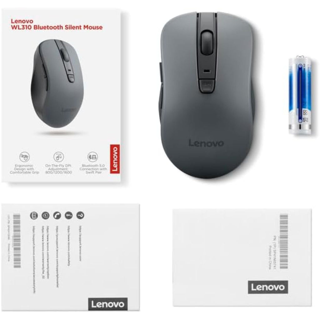Lenovo Mouse WL310 Silencioso Bluetooth Negro