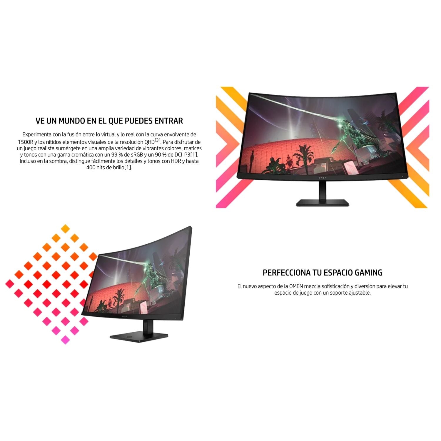 Monitor Gamer HP OMEN 27 FHD 165Hz 1Ms Ims Amd Freesync Premium Negro