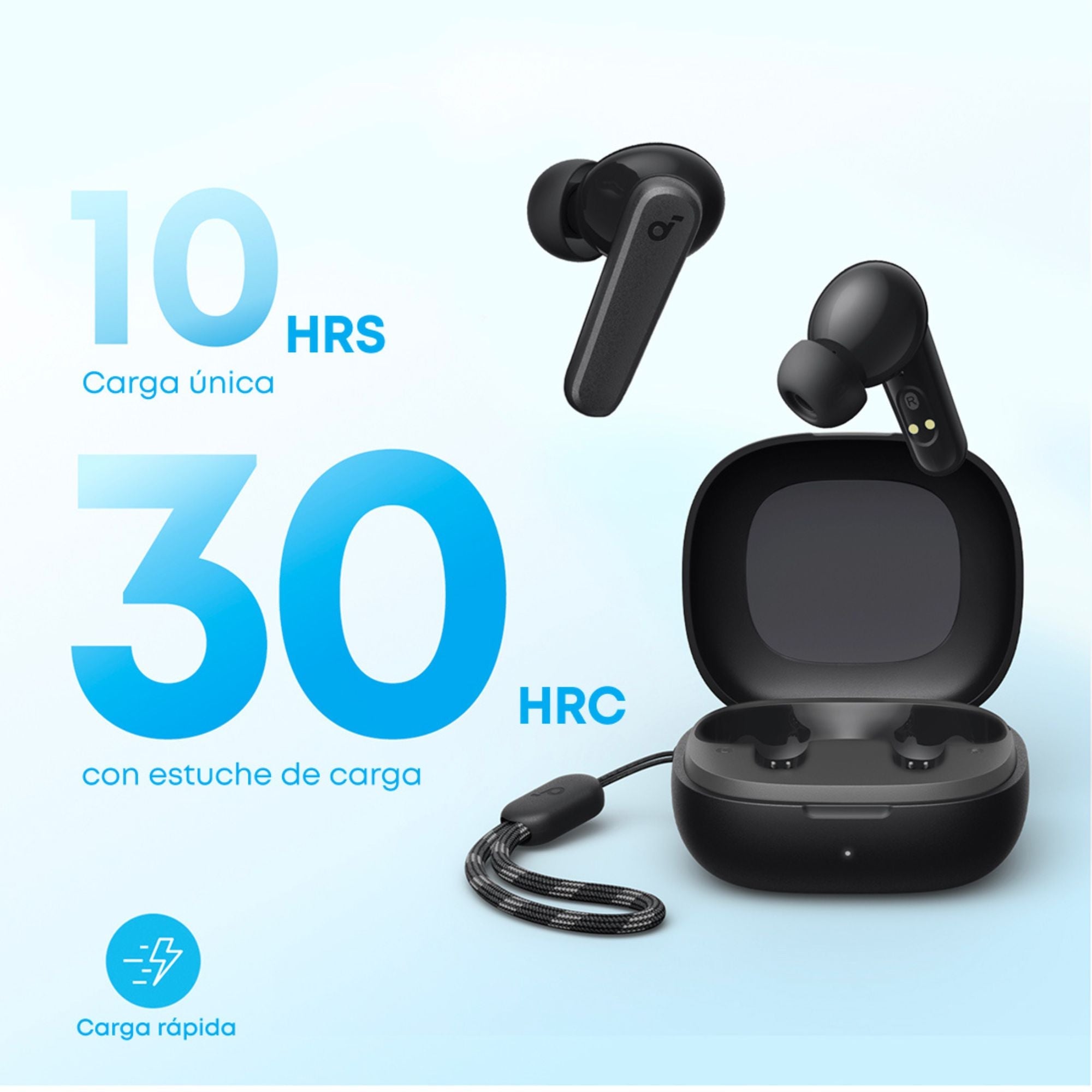 Audífono Anker Soundcore P25i Bluetooth 30 Hrs Ipx5 Negro