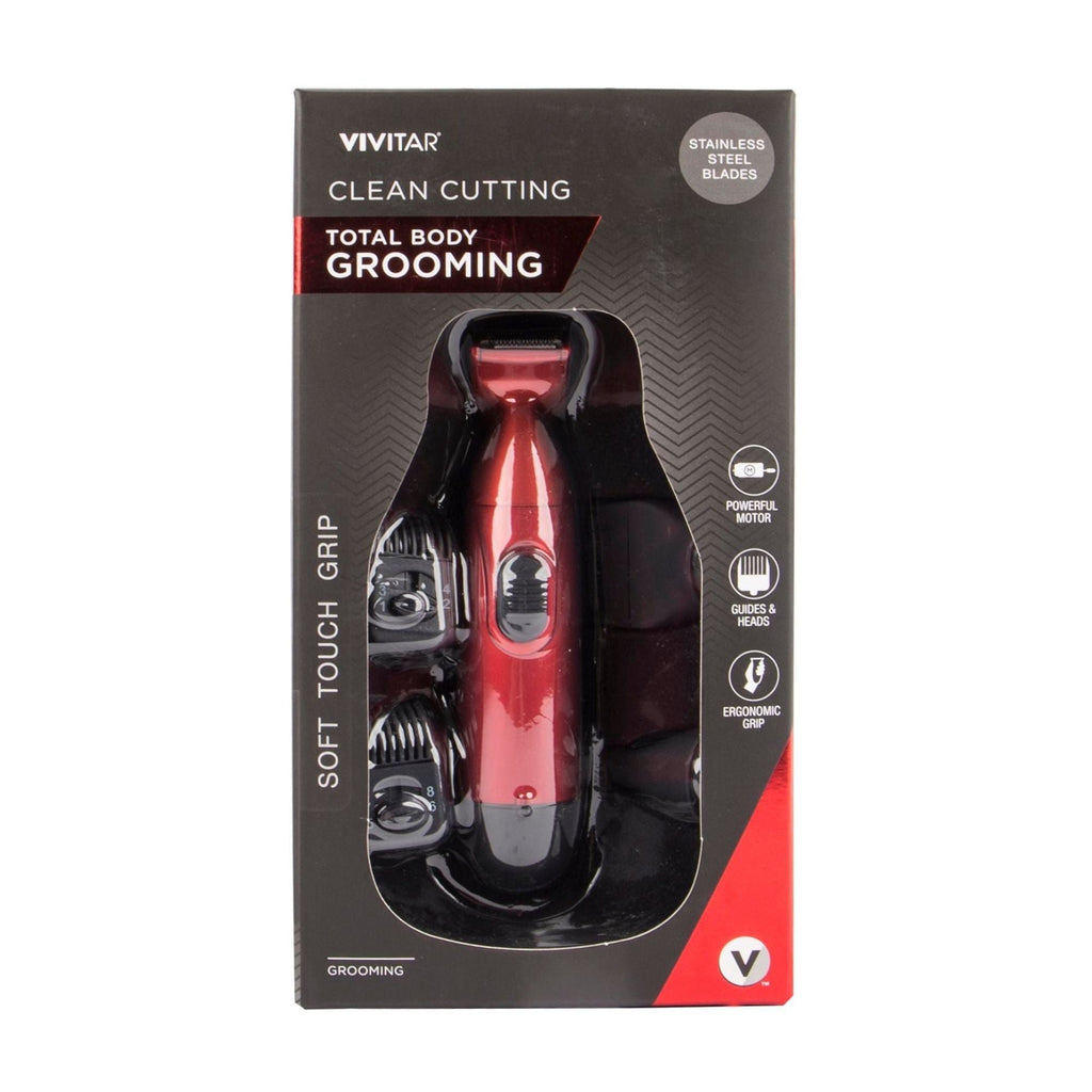 Recortador De Vello Corporal Para Hombre Vivitar Pgv005 Rojo