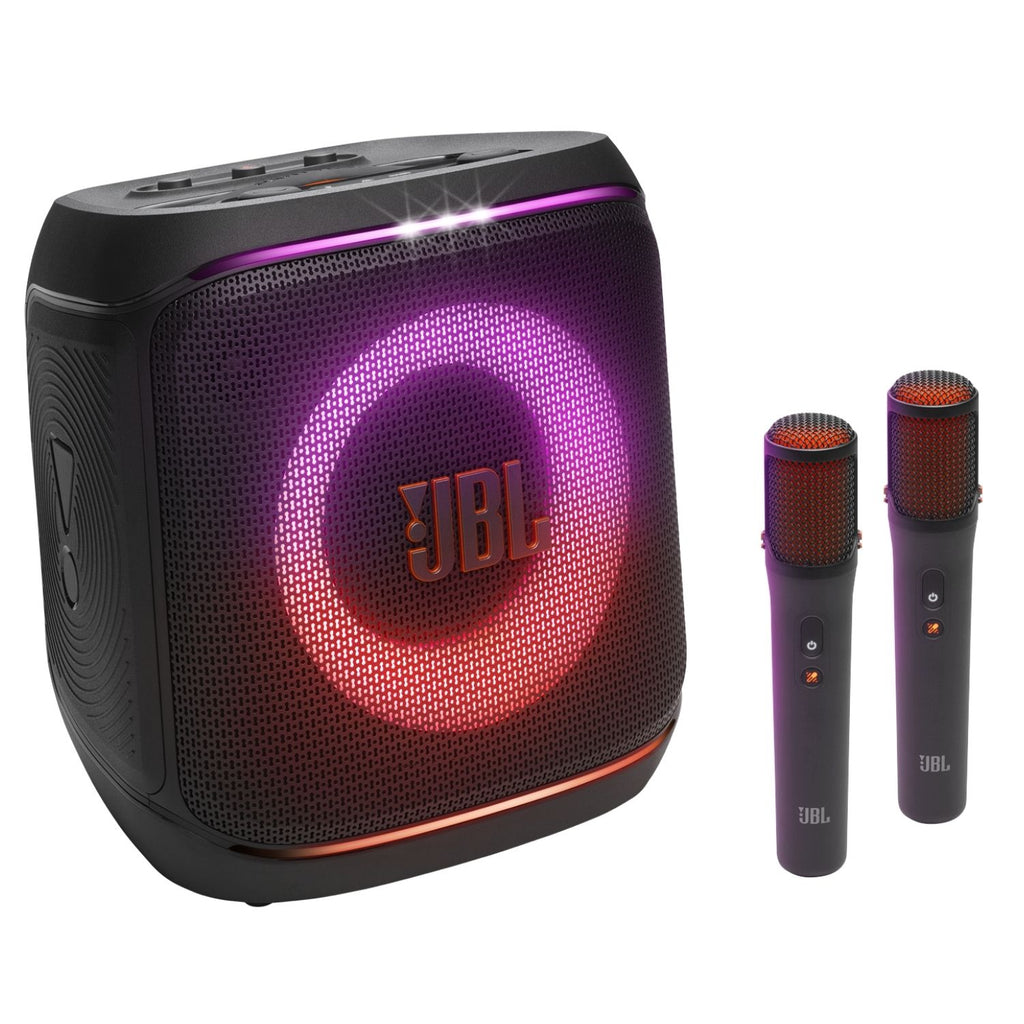 Parlante JBL PartyBox Encore 2 AI 100W Bluetooth 5.4 2 Microfonos Inalambricos IPX4 15 Horas Auracast Negro Original + Accesorio de Regalo