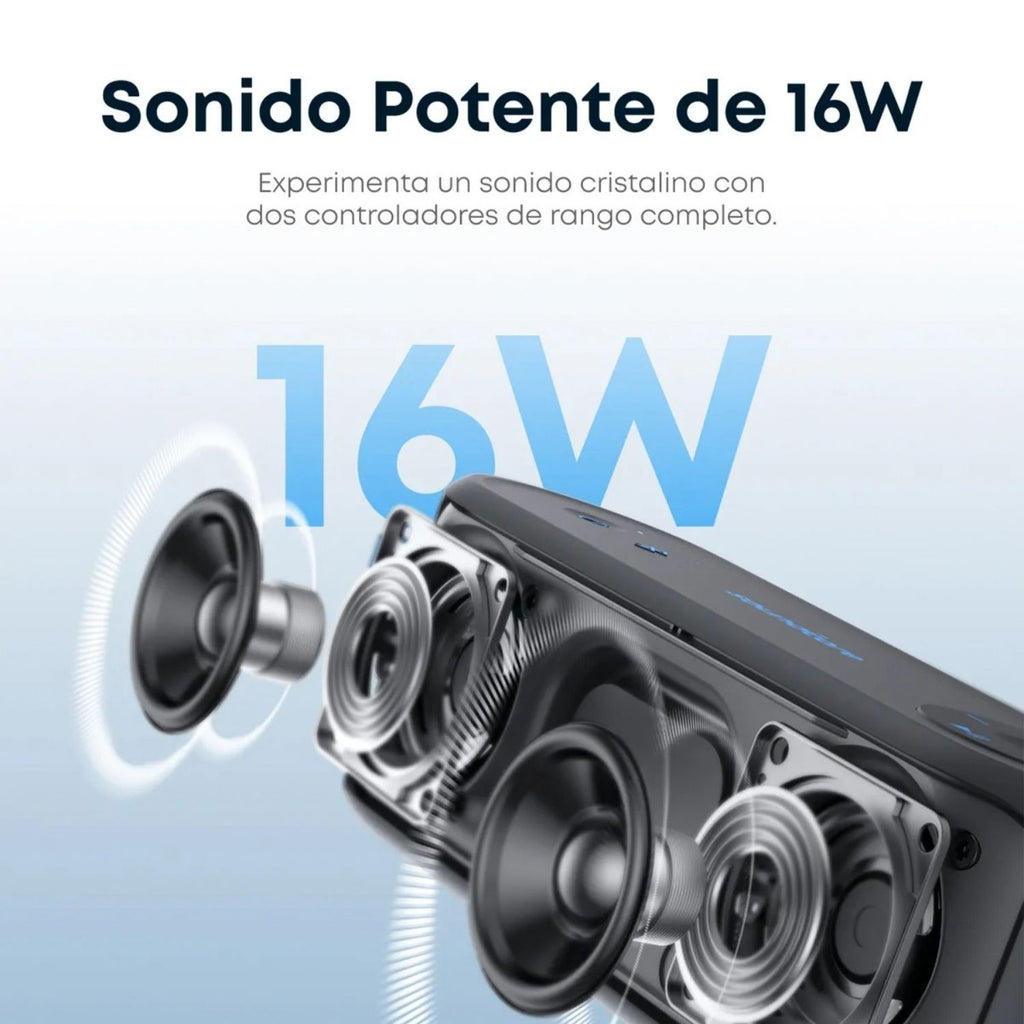 Parlante Soundcore by Anker Select 3 Bluetooth 5.0 16W Estereo IPX7 20 Horas BassUp Negro Original