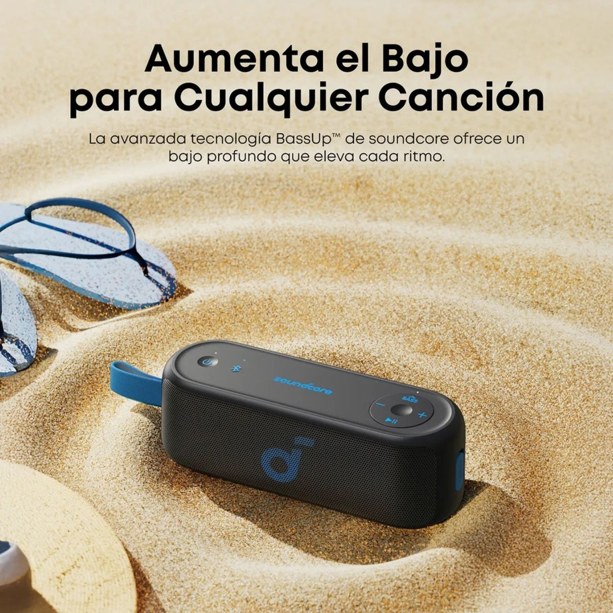 Parlante Soundcore by Anker Select 3 Bluetooth 5.0 16W Estereo IPX7 20 Horas BassUp Negro Original
