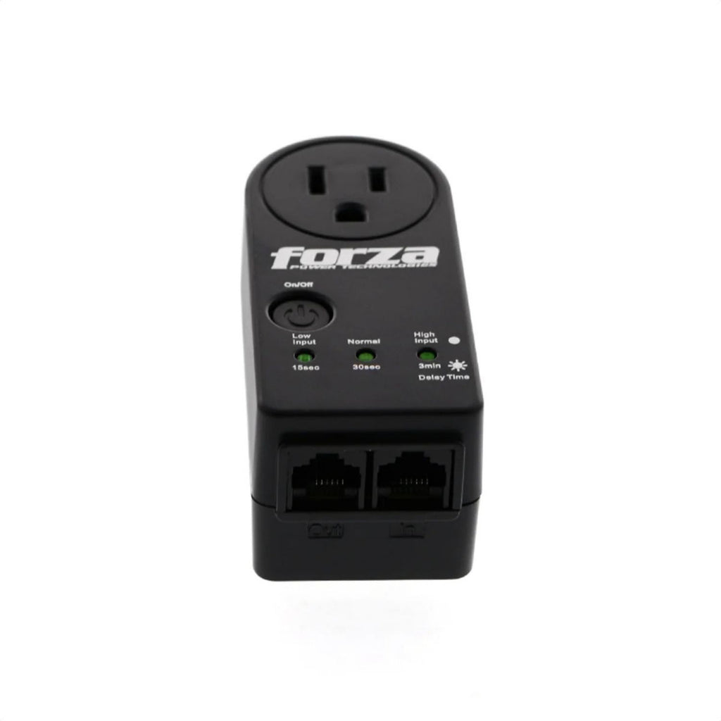 Protector de Voltaje Forza Zion-2K10N 120V 900J 1 Toma NEMA RJ45 Protección Voltaje y Datos Negro Original