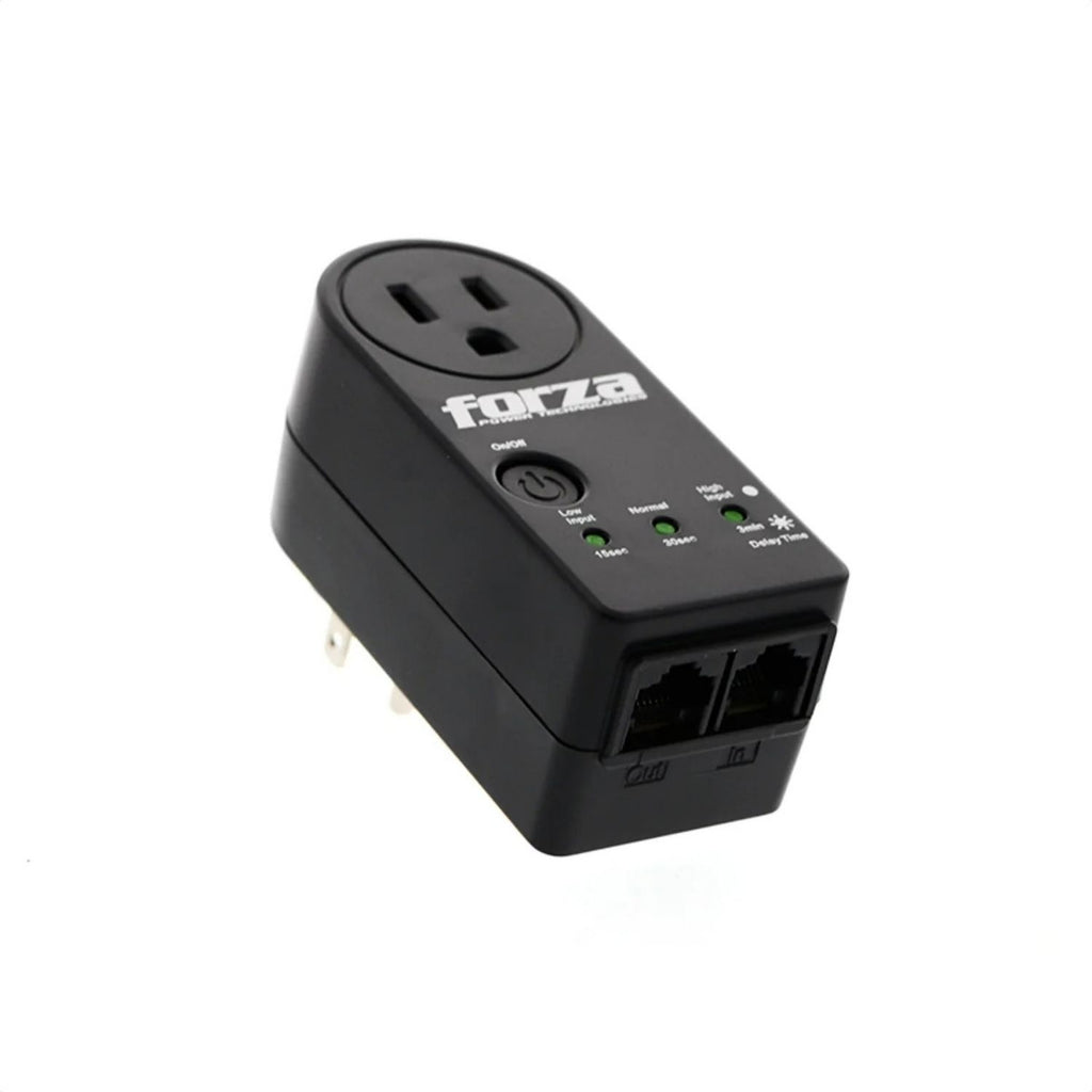 Protector de Voltaje Forza Zion-2K10N 120V 900J 1 Toma NEMA RJ45 Protección Voltaje y Datos Negro Original