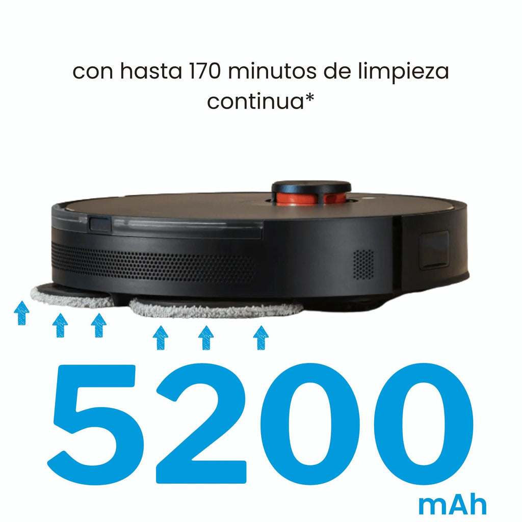 Aspiradora Robot  Xiaomi S20+ 6000Pa Mapeo Láser LDS Negro
