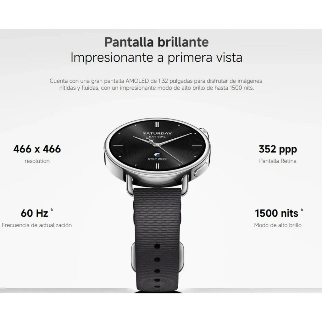 Xiaomi Reloj Watch S4 Amoled  41 mm Monitoreo Tactil Negro