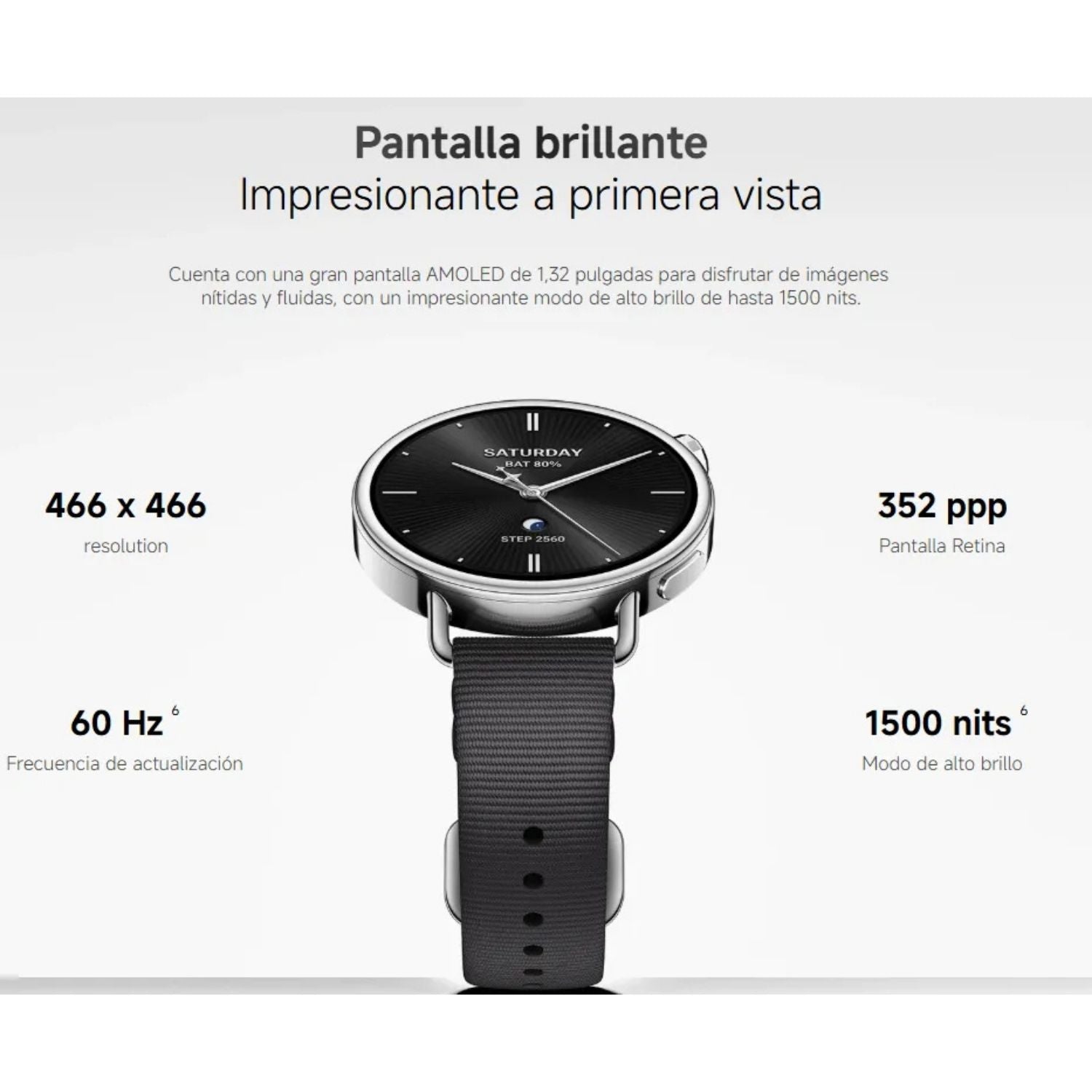 Xiaomi Reloj Watch S4 Amoled  41 mm Monitoreo Tactil Negro