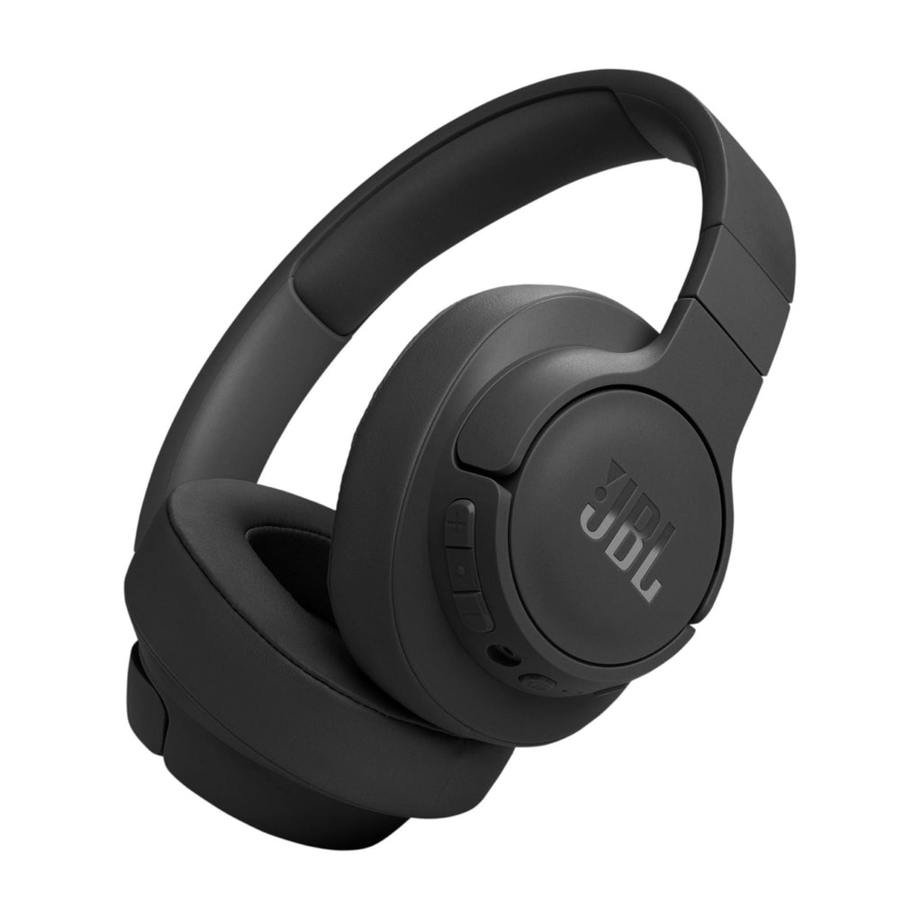 Almohadillas ovaladas negras para audífonos con letras L y R en vista frontal
