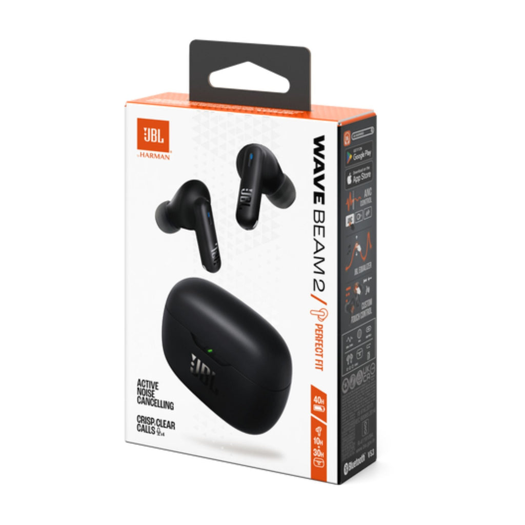 Audifono JBL Wave Beam 2 BT Hasta 40 Hrs Cancelacion Negro