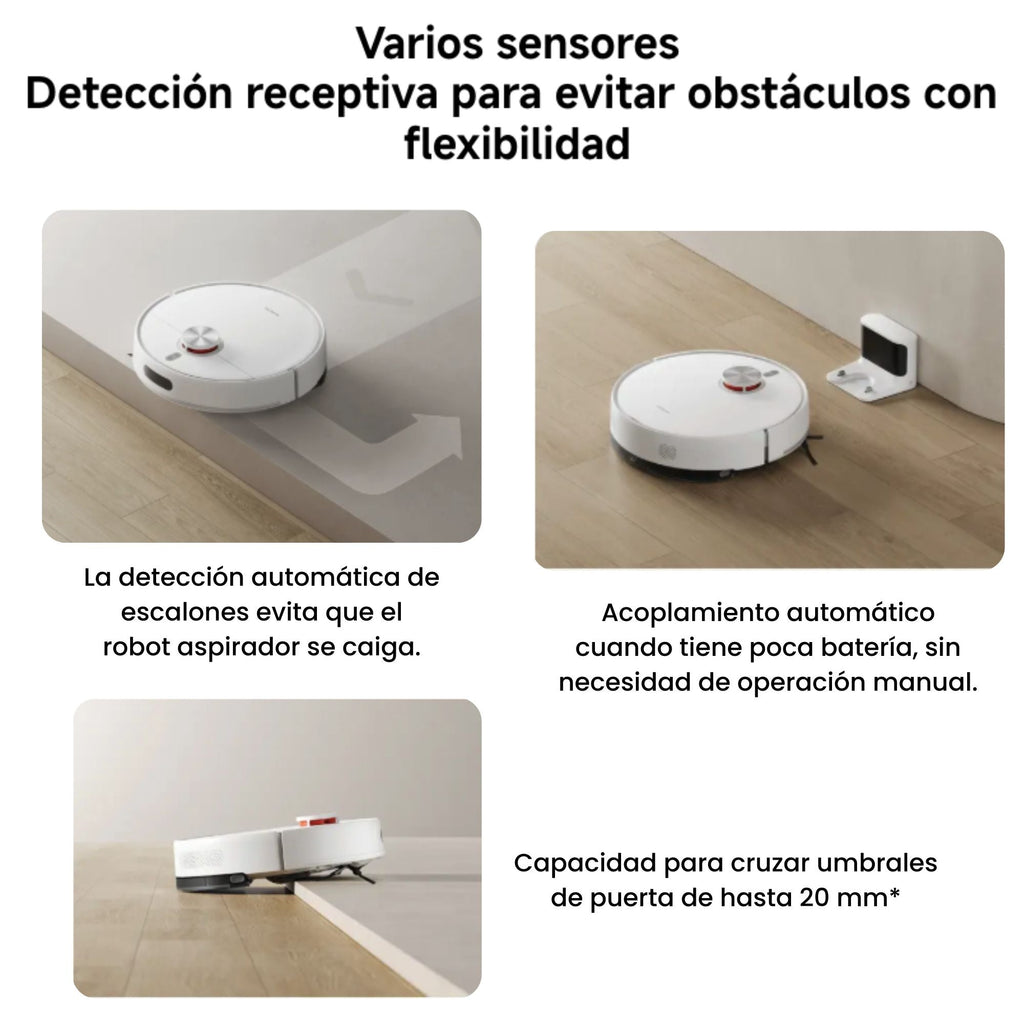 Aspiradora Robot Xiaomi Vacuum S40 Blanco 10000Pa Mapeo Láser Cepillo Voluminizador de Regalo